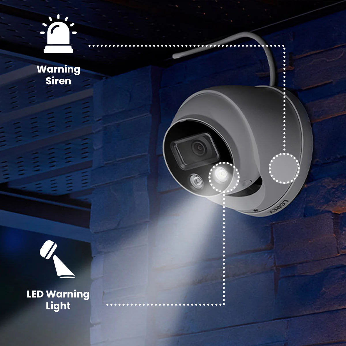 Lorex 16-Channel (8 Wired 8 Fusion Wi-Fi) 2TB Fusion Network Video Recorder with 4K Ultra HD Smart Deterrence Dome Cameras - Image 4
